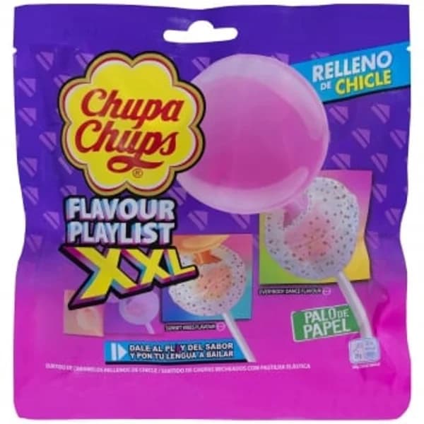 Caramelos con palo relleno de chicle XXL Chupa Chups 145 g. - 0.14 kg - Imagen del producto en Findit