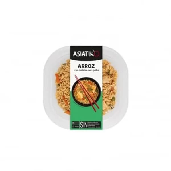 Arroz tres delicias con pollo Asiatiko 260 g. - 0.26 kg - Imagen del producto en Findit