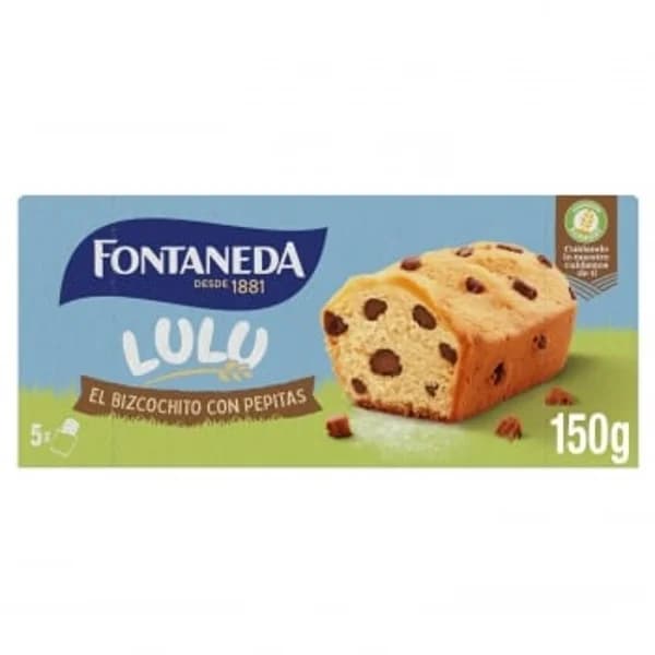 Bizcocho con pepitas de chocolate Lulu Fontaneda 150 g. - 0.15 kg - Imagen del producto en Findit