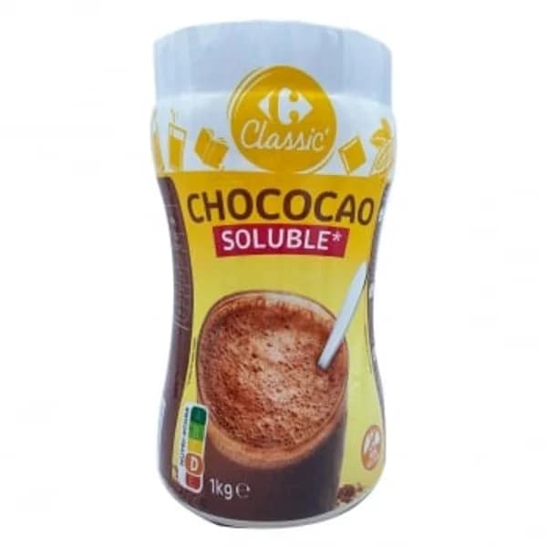 Cacao soluble Chococao Carrefour Classic sin gluten 1 kg. - 1 kg - Imagen del producto en Findit