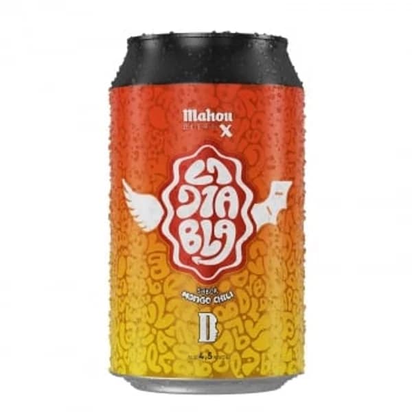 Cerveza Mahou la diabla sabor mango chili lata 33 cl. - 0.33 l - Imagen del producto en Findit