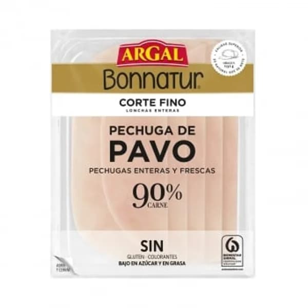 Pechuga de pavo en lonchas Bonnatur sin gluten 140 g - 0.14 kg - Imagen del producto en Findit