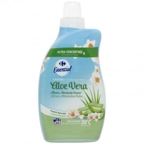 Detergente líquido aloe vera Essential Carrefour 28 lavados. - 27.5 ud - Imagen del producto en Findit