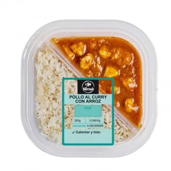 Pollo al curry con arroz 280 g - 0.28 kg - Imagen del producto en Findit