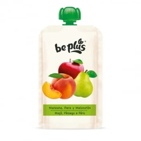 Bolsita de manzana, pera y melocotón Be Plus 120 g. - 0.12 kg - Imagen del producto en Findit