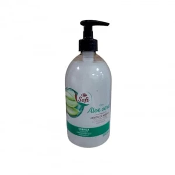 Jabón de manos aloe vera Soft Carrefour 500 ml. - 0.49 l - Imagen del producto en Findit