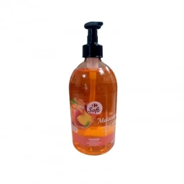 Jabón de manos con melocotón Soft Carrefour 500 ml. - 0.49 l - Imagen del producto en Findit