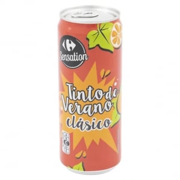Tinto de verano Carrefour Sensation clasico lata 33 cl. - 0.33 l - Imagen del producto en Findit