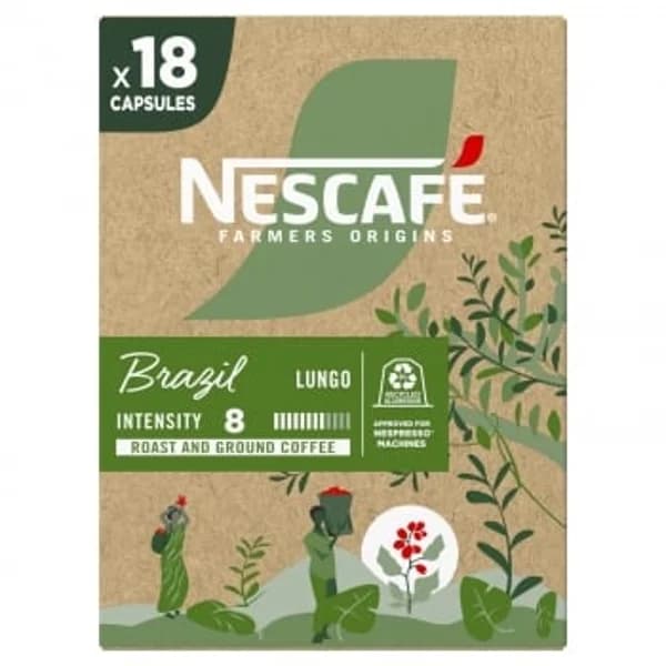 Café lungo Brazil en cápsulas Nescafé compatible con Nespresso 18 ud. - 18.3 ud - Imagen del producto en Findit