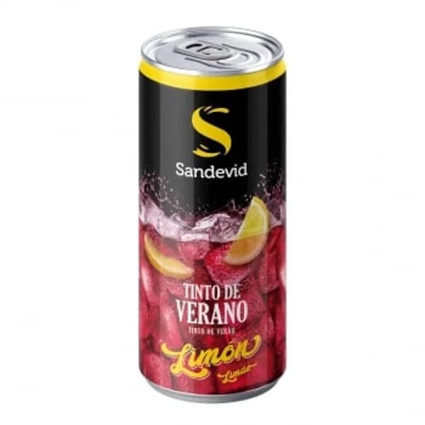 Tinto de verano Sandevid con limón lata 33 cl. - 0.33 l - Imagen del producto en Findit