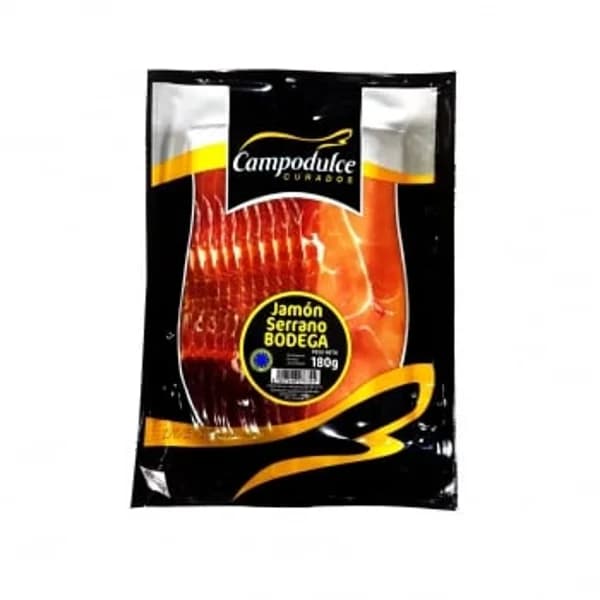 Jamón serrano bodega en locnhas Campodulce sin gluten y sin lactosa 180 g - 0.18 kg - Imagen del producto en Findit