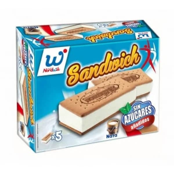 Sandwich de nata Nordwik 5 ud. - 4.97 ud - Imagen del producto en Findit