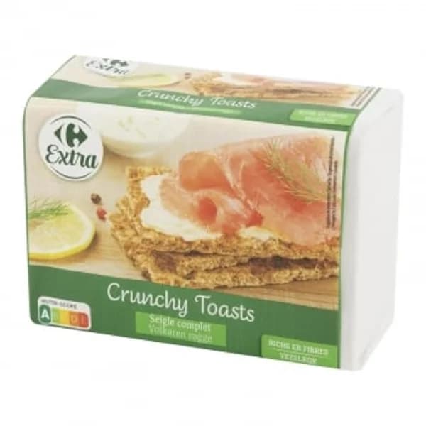 Tostada crujiente de centeno Extra Carrefour 250 g. - 0.25 kg - Imagen del producto en Findit