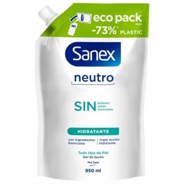 Gel de ducha neutro hidratante Sanex 950 ml. - 0.95 l - Imagen del producto en Findit