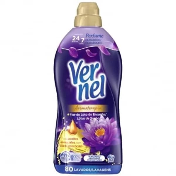 Suavizante concentrado aromaterapia flor de loto de ensueño Vernel 80 lavados. - 77.86 ud - Imagen del producto en Findit