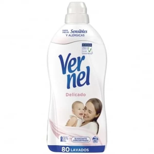 Suavizante concentrado delicado Vernel 80 lavados. - 84.14 ud - Imagen del producto en Findit