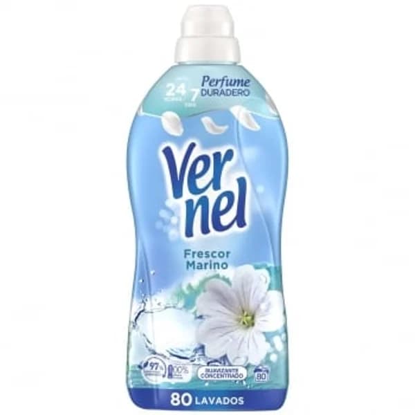 Suavizante concentrado frescor marino Vernel 80 lavados. - 83.17 ud - Imagen del producto en Findit