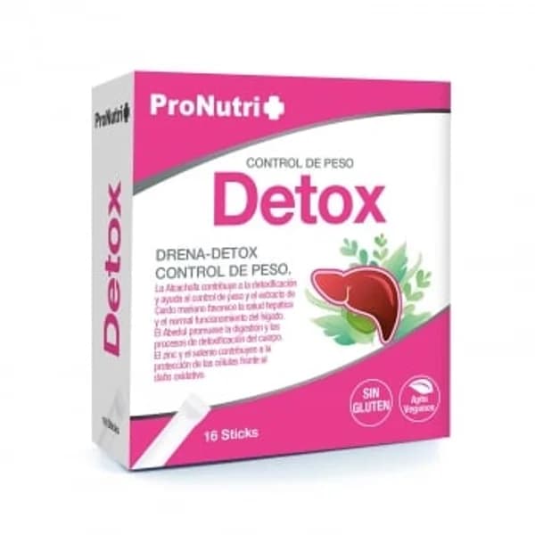 Complemento alimentario en sticks Detox Pronutri sin gluten 16 ud. - 0.08 kg - Imagen del producto en Findit