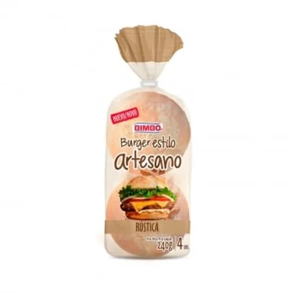 Pan burger rústico artesano Bimbo 240 g. - 0.29 kg - Imagen del producto en Findit