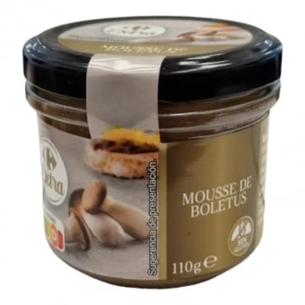 Paté mousse de boletus Extra Carrefour sin gluten 110 g. - 0.11 kg - Imagen del producto en Findit
