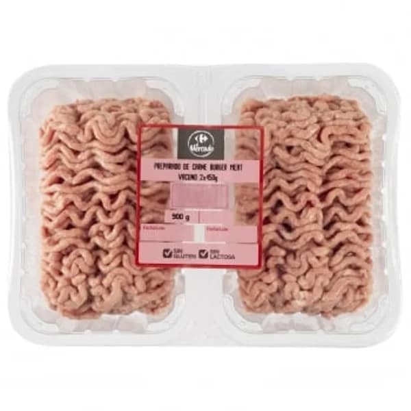 Preparado de carne picada de vacuno Carrefour El Mercado 2x450 g - 0.9 kg - Imagen del producto en Findit