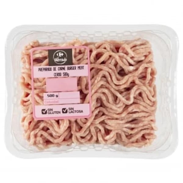 Preparado de carne picada de cerdo Carrefour El Mercado 500 g - 0.5 kg - Imagen del producto en Findit