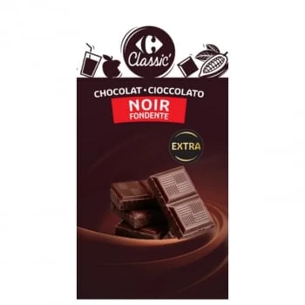 Chocolate negro 47% cacao Carrefour Classic 100 g. - 0.1 kg - Imagen del producto en Findit