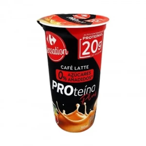Café latte macchiatto con alto contenido de proteínas Carrefour Sensation sin gluten 250 ml. - 0.25 l - Imagen del producto en Findit