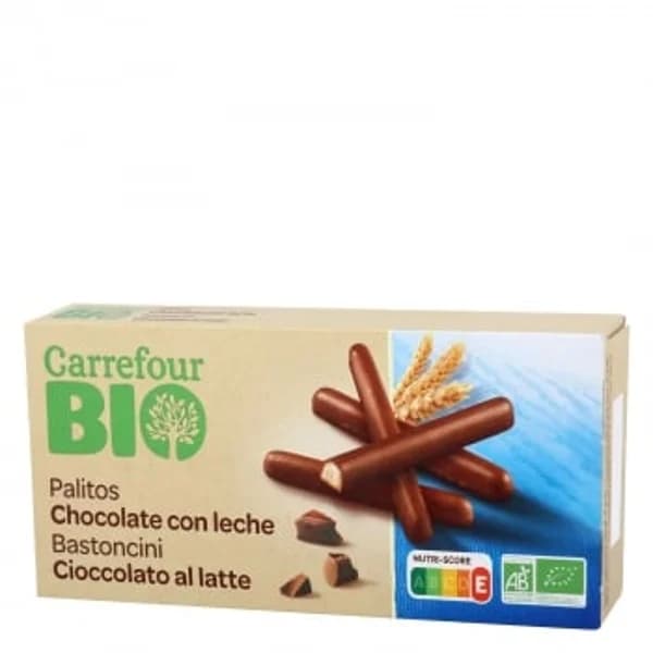 Palitos de chocolate con leche Carrefour Bio 125 g. - 0.12 kg - Imagen del producto en Findit