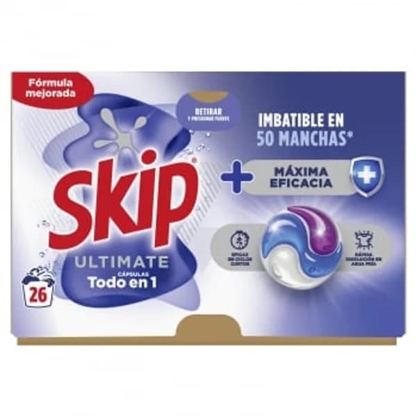 Detergente Máxima Eficacia Skip Ultimate 26 lavados. - 25.94 ud - Imagen del producto en Findit
