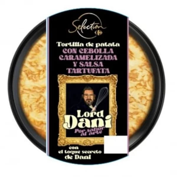 Tortilla de patata con cebolla caramelizada y salsa trufada  Lord Dani Carrefour Selection 600 g. - 0.6 kg - Imagen del producto en Findit