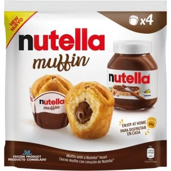 Muffins relleno Nutella 4 ud. - 0.26 kg - Imagen del producto en Findit