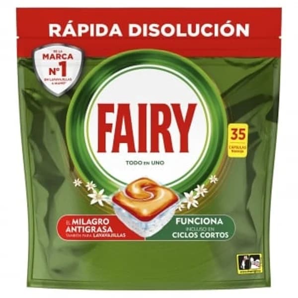 Lavavajillas a máquina en pastillas naranja Fairy 35 ud. - 34.41 ud - Imagen del producto en Findit