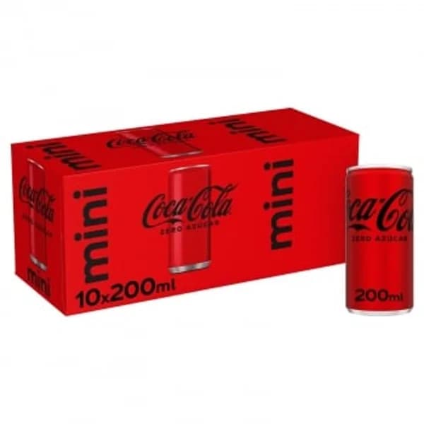 Coca-Cola zero mini pack 10 latas 20 cl. - 2 l - Imagen del producto en Findit