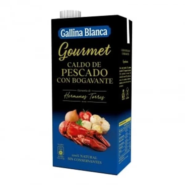 Caldo de pescado y bogavante Gallina Blanca sin gluten 1 l. - 1 l - Imagen del producto en Findit