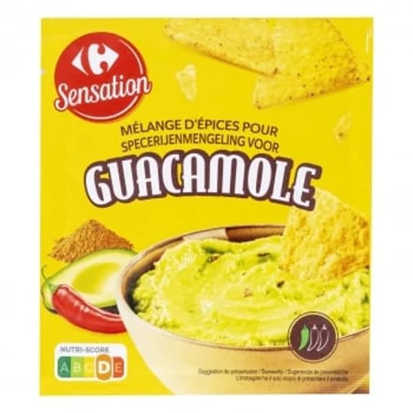 Preparado para guacamole con especias Sensation Carrefour 20 g. - 0.02 kg - Imagen del producto en Findit
