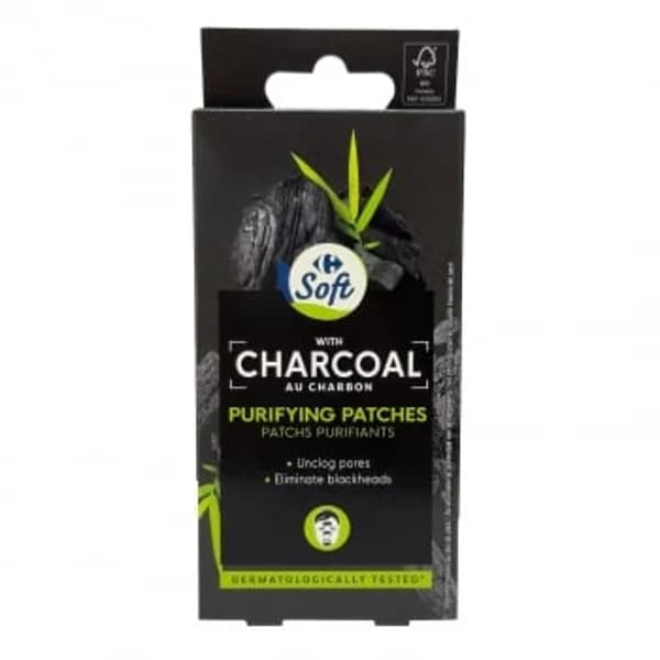 Parche purificante con carbón vegetal Soft Carrefour 8 ud. - 8.1 ud - Imagen del producto en Findit