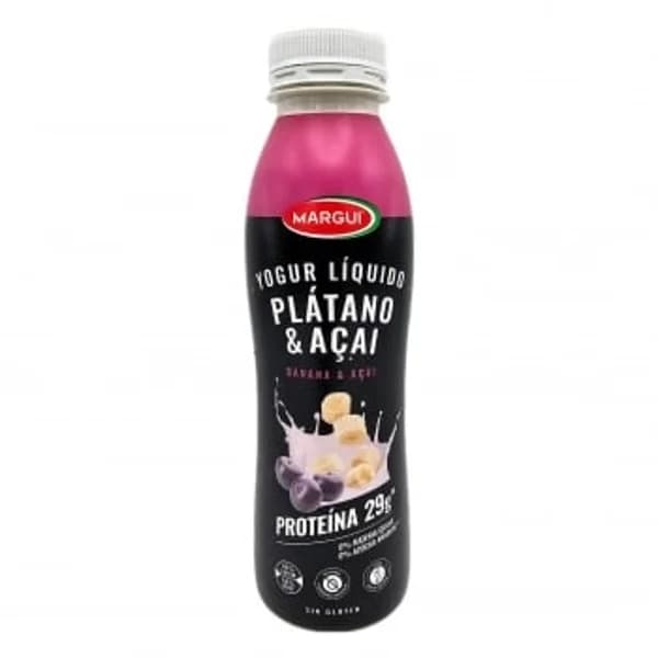 Yogur desnatado sabor plátano y açai Margui 400 g. - 0.4 kg - Imagen del producto en Findit