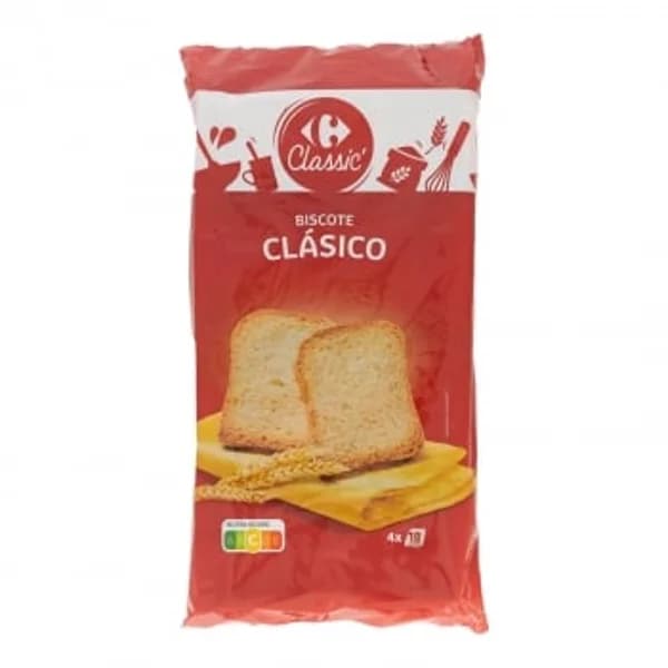 Biscottes Classic Carrefour 540 g. - 0.54 kg - Imagen del producto en Findit
