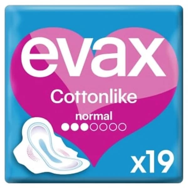 Compresas normal con alas Cottonlike Evax 19 ud. - 18.76 ud - Imagen del producto en Findit