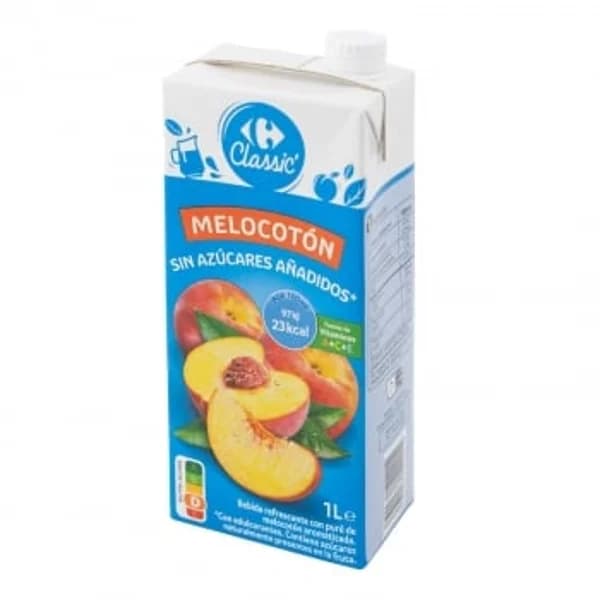 Bebida de fruta melocotón Carrefour Classic sin azúcares añadidosbrik 1 l. - 1 l - Imagen del producto en Findit