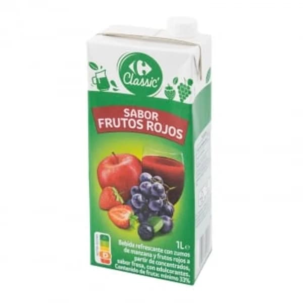Bebida de fruta frutos rojos Carrefour Classic brik 1 l. - 1 l - Imagen del producto en Findit