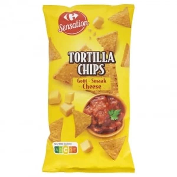 Nachos sabor queso Tortilla Chips Sensation Carrefour 200 g. - 0.2 kg - Imagen del producto en Findit