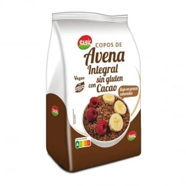 Copos de avena integral con cacao Esguir sin gluten 400 g. - 0.4 kg - Imagen del producto en Findit