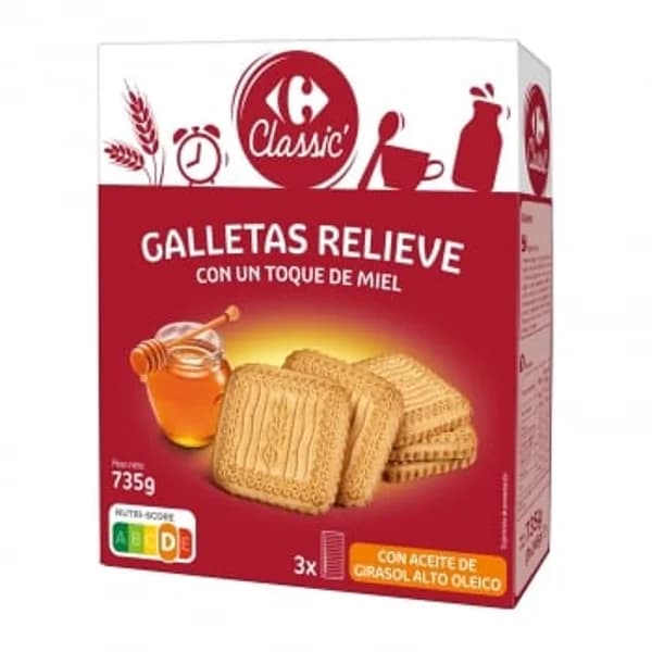 Galletas relieve Carrefour Classic 735 g. - 0.73 kg - Imagen del producto en Findit