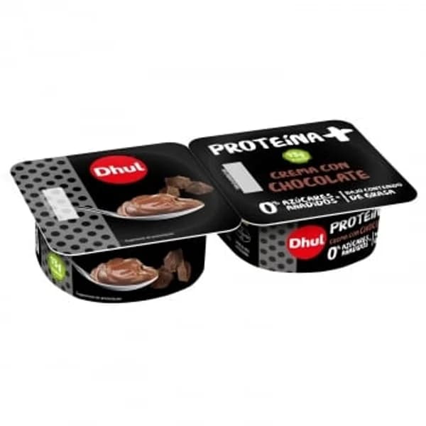 Crema con chocolate Proteína+ Dhul sin gluten pack de 2 unidades de 125 g. - 0.25 kg - Imagen del producto en Findit