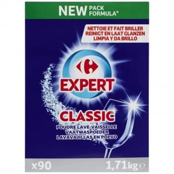 Lavavajillas en polvo classic Expert Carrefour 90 lavados. - 86.27 ud - Imagen del producto en Findit