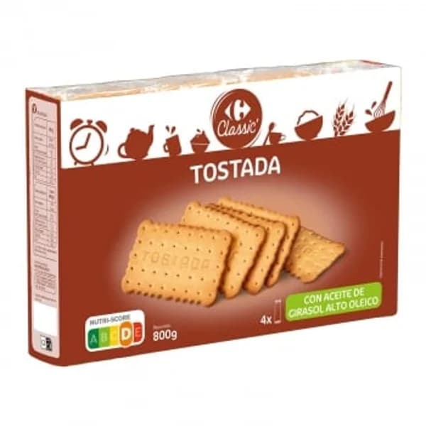 Galletas Tostada Carrefour Classic 180 g. - 0.18 kg - Imagen del producto en Findit