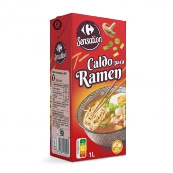 Caldo para ramen Sensation Carrefour sin gluten brik 1 l. - 1 l - Imagen del producto en Findit