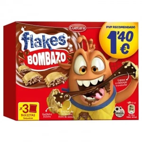 Cereales Cuétara Flakes Bombazo 105 g. - 0.11 kg - Imagen del producto en Findit